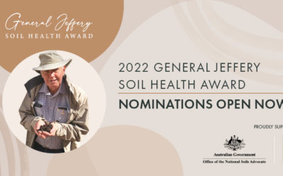 Nominate now for the 2022 GENERAL JEFFERY SOIL HEALTH AWARD